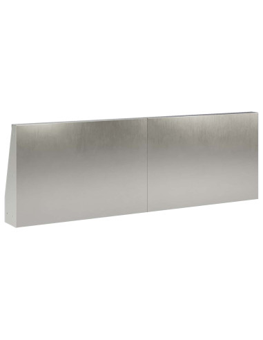 Muro di contenimento 4 pz 60 x 12 x 40 cm Acciaio Inox Argento