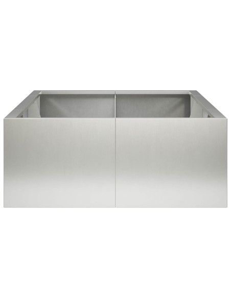 Muro di contenimento 6 pz 200 x 100 x 40 cm Acciaio Inox