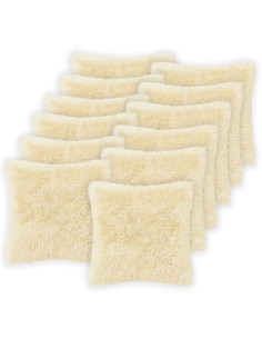Federa 12 pcs HEERLEN Crema 45 x 45 cm Fleece PV