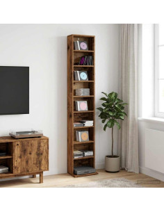 Mobile per CD Legno antico 33 x 23,5 x 175 cm