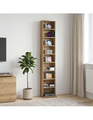 Mobile per CD Rovere Artigianale 33 x 23,5 x 175 cm
