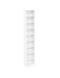 Mobile per CD Bianco 33 x 23,5 x 175 cm Legno ingegnerizzato 2