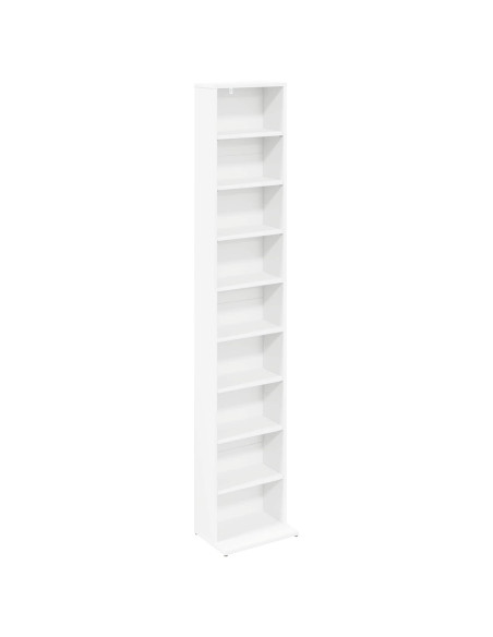 Mobile per CD Bianco 33 x 23,5 x 175 cm Legno ingegnerizzato