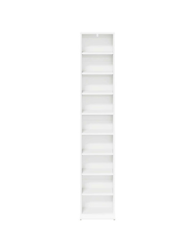 Mobile per CD Bianco 33 x 23,5 x 175 cm Legno ingegnerizzato