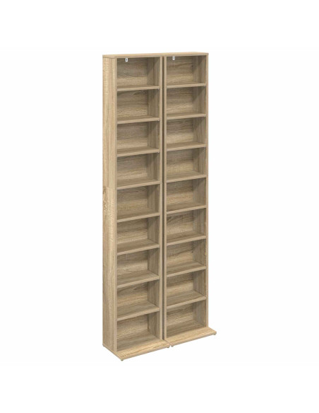 Mobile per CD 2 pz Rovere Sonoma 33 x 23,5 x 175 cm