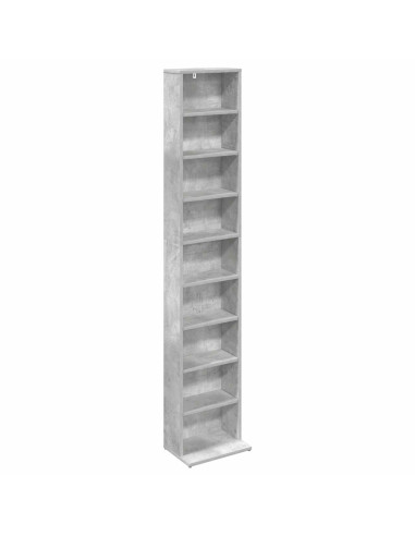 Mobile per CD Grigio Cemento 33 x 23,5 x 175 cm