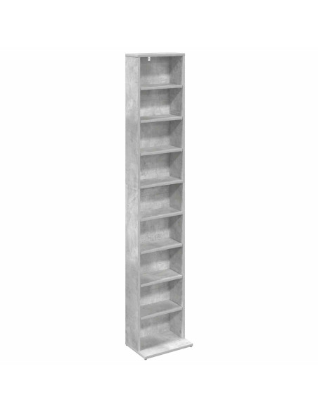Mobile per CD Grigio Cemento 33 x 23,5 x 175 cm