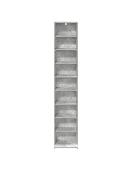 Mobile per CD Grigio Cemento 33 x 23,5 x 175 cm