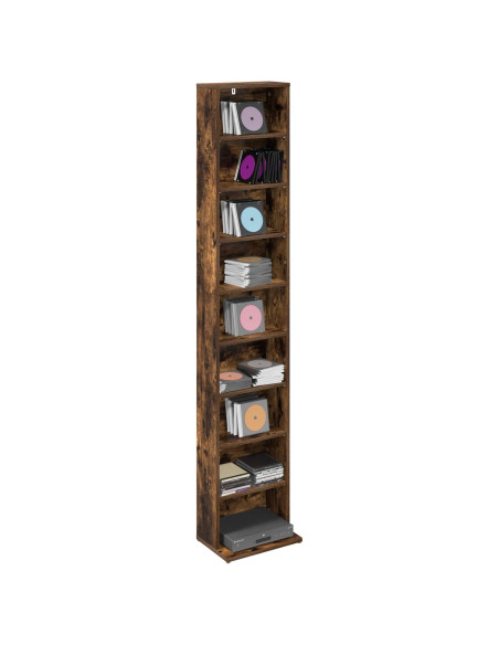 Mobile per CD Rovere Fumo 33 x 23,5 x 175 cm