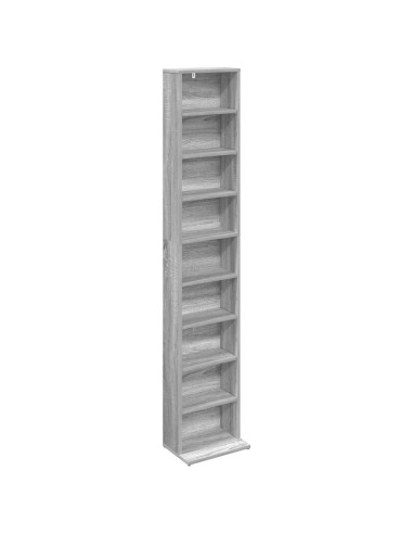 Mobile per CD 2 pz Sonoma grigio 33 x 23,5 x 175 cm