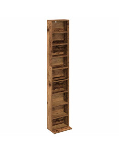 Mobile per CD Legno antico 33 x 23,5 x 175 cm 2