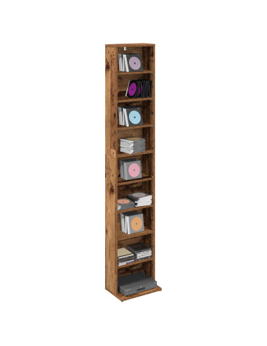 Mobile per CD Legno antico 33 x 23,5 x 175 cm