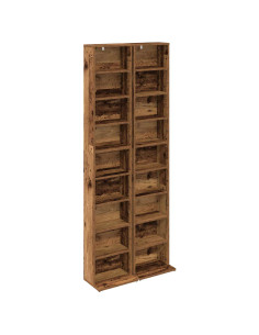 Mobile per CD 2 pz Legno antico 33 x 23,5 x 175 cm 2