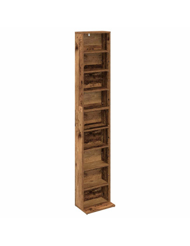 Mobile per CD 2 pz Legno antico 33 x 23,5 x 175 cm