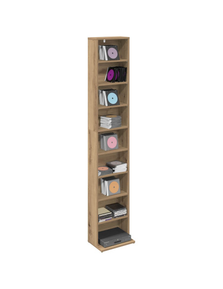 Mobile per CD Rovere Artigianale 33 x 23,5 x 175 cm