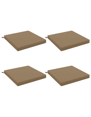 Cuscini per Sedia in 4 Pezzi SOEST 4 pz 100% Poliestere Tortora
