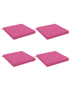 Cuscini per Sedia in 4 Pezzi SOEST 4 pz 100% Poliestere Rosa