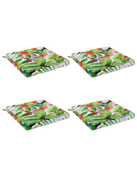Cuscini per Sedia in 4 Pezzi SOEST 4 pz 100% Poliestere