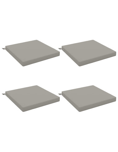 Cuscini per Sedia in 4 Pezzi SOEST 4 pz 100% Poliestere Grigio