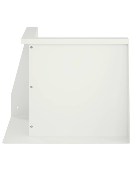 Muro di contenimento 50 x 50 x 30 cm Acciaio Bianco