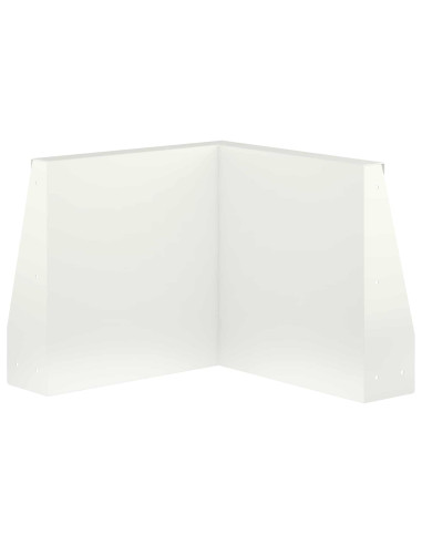 Muro di contenimento 50 x 50 x 30 cm Acciaio Bianco