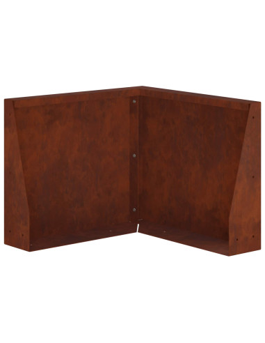Muro di contenimento 50 x 50 x 40 cm Acciaio Corten Ruggine