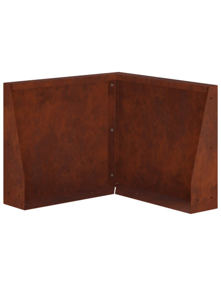 Muro di contenimento 50 x 50 x 40 cm Acciaio Corten Ruggine