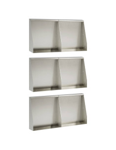 Muro di contenimento 6 pz 40 x 12 x 30 cm Acciaio Inox Argento