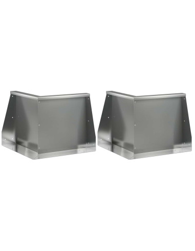 Muro di contenimento 2 pz 50 x 50 x 40 cm Acciaio zincato