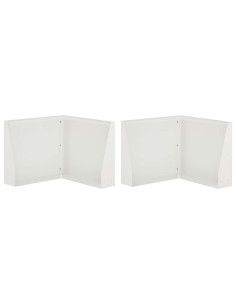 Muro di contenimento 2 pz 50 x 50 x 40 cm Acciaio Bianco