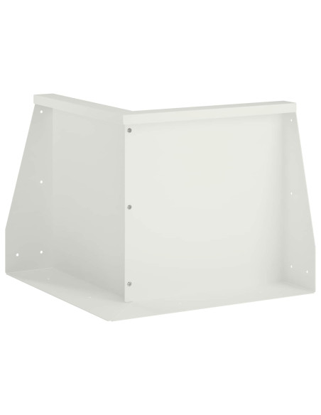 Muro di contenimento 50 x 50 x 50 cm Acciaio Bianco