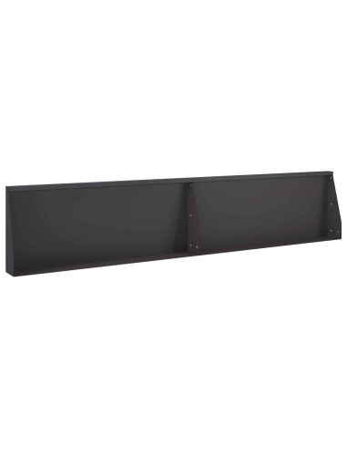 Muro di contenimento 2 pz 100 x 12 x 40 cm Acciaio Nero