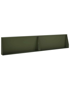 Muro di contenimento 2 pz 100 x 12 x 30 cm Acciaio Verde Oliva