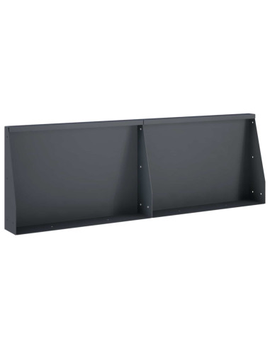 Muro di contenimento 2 pz 60 x 12 x 30 cm Acciaio Antracite