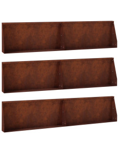 Muro di contenimento 6 pz 100 x 12 x 30 cm Acciaio Corten