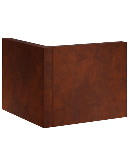 Muro di contenimento 50 x 50 x 40 cm Acciaio Corten Ruggine
