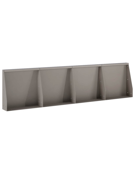 Muro di contenimento 4 pz 40 x 12 x 40 cm Acciaio Corten