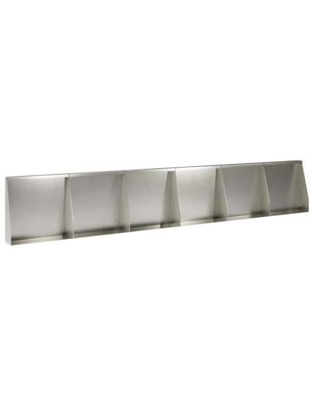 Muro di contenimento 6 pz 40 x 12 x 30 cm Acciaio Inox Argento