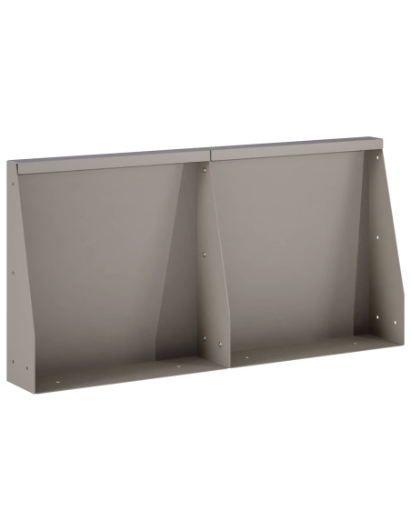Muro di contenimento 2 pz 40 x 12 x 50 cm Acciaio Corten