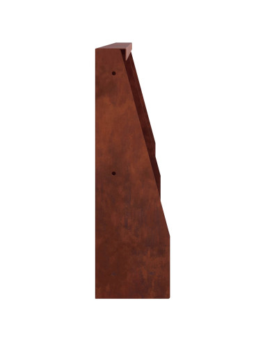 Muro di contenimento 2 pz 40 x 12 x 50 cm Acciaio Corten
