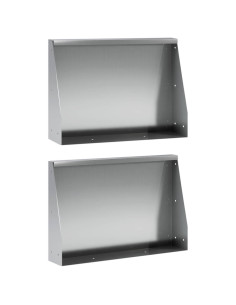 Muro di contenimento 2 pz 60 x 12 x 40 cm Acciaio zincato 2