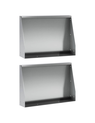 Muro di contenimento 2 pz 60 x 12 x 40 cm Acciaio zincato