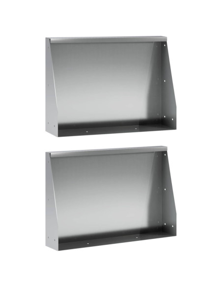 Muro di contenimento 2 pz 60 x 12 x 40 cm Acciaio zincato