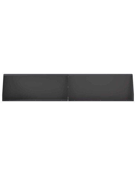 Muro di contenimento 2 pz 100 x 12 x 40 cm Acciaio Nero