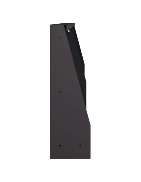 Muro di contenimento 2 pz 100 x 12 x 40 cm Acciaio Nero