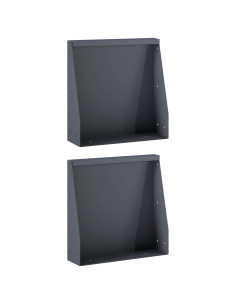 Muro di contenimento 2 pz 40 x 12 x 40 cm Acciaio Antracite 2