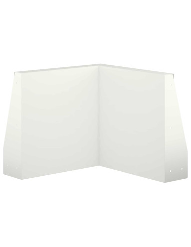 Muro di contenimento 2 pz 50 x 50 x 40 cm Acciaio Bianco