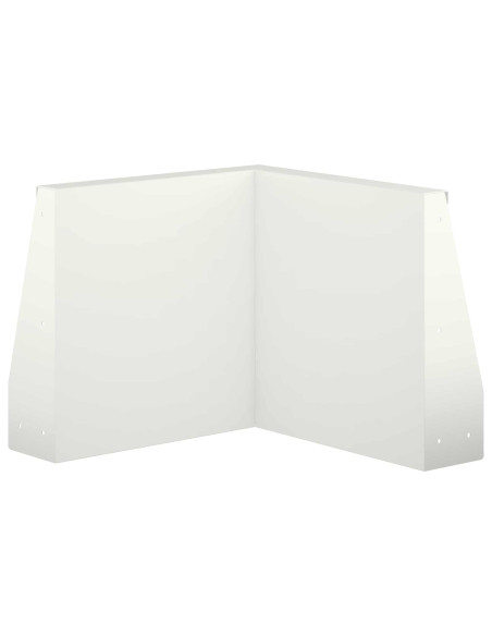 Muro di contenimento 2 pz 50 x 50 x 40 cm Acciaio Bianco