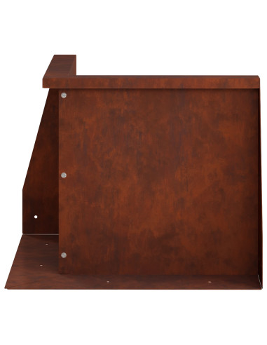 Muro di contenimento 2 pz 50 x 50 x 50 cm Acciaio Corten