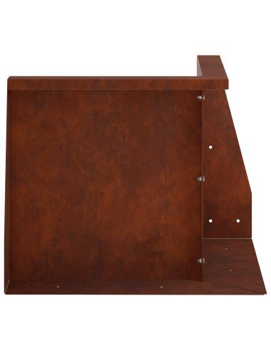 Muro di contenimento 2 pz 50 x 50 x 50 cm Acciaio Corten
